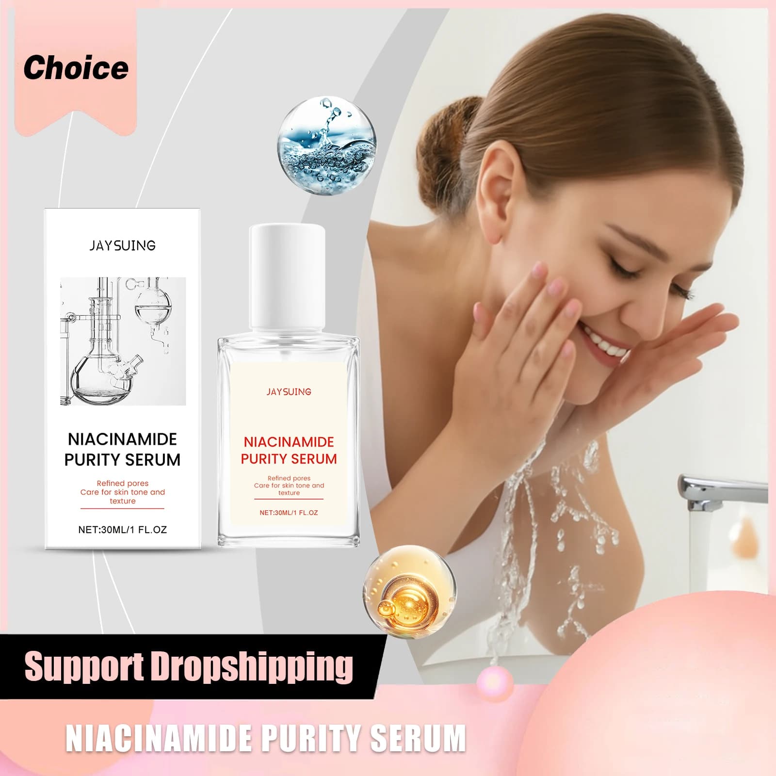Nicotinamide Lighting Serum for Face Relieves Softness Improves skin texture Reduces rough skin Long-lasting hydration Nutrient Essence