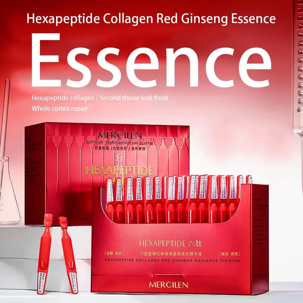 30 Pieces/Confection Essence Rassodante al Collagene Esapeptidico e Ginseng Rosso, Hydratante, Levigante, Reduces Subtile Rugs, Skin Care