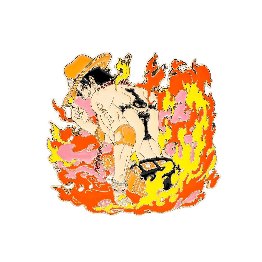 1 Pc Classics Anime Brooch Personality Ace Character Enamel Pin Metal Badge Jewelry Backpack Clothing Accessories Gift