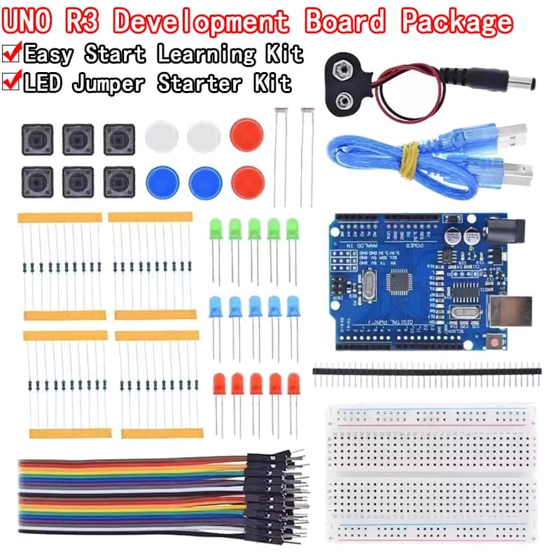 Starter Kit For UNO R3 Mini Breadboard LED Jumper Wire Button For Arduino Kit DIY Workshop School Education