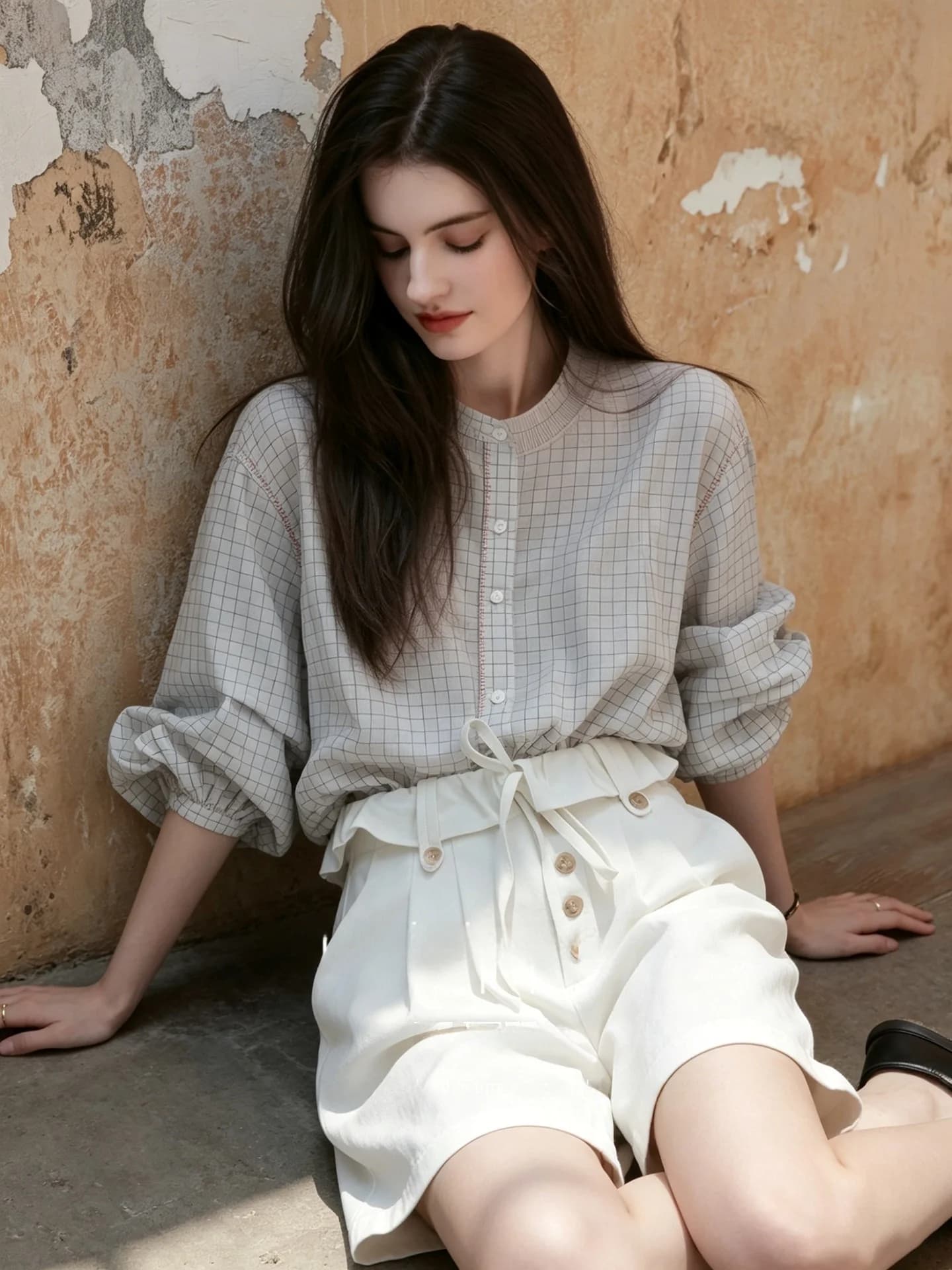 Huaappuw Casual Loose Wide Leg Pants Belted White Fashionable Spring Summer New Style Women's Premium Quality Cotton Trousers