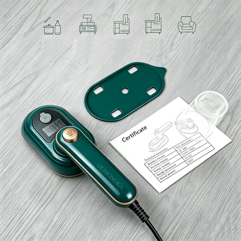 Ferro da Stiro Portatile per Vestiti, Elettrodomestico Mini Stiratrice da Viaggio, Ferro da Stiro a Vapore per Indumenti