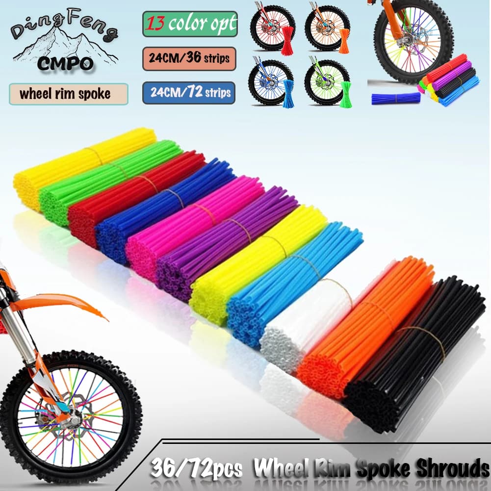 Universale Motocross Enduro Off Road Cerchione Raggi Copriraggi Pelli Coperture moto Per KTM HONDA YAMAHA KAWASAKI Moto Dirt Bike