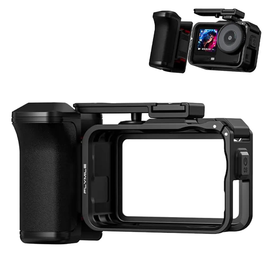 Kit Street Grip for Dji Osmo Action 6, protective frame with handle, cage grip combo for camera with lens cover and photo strap L7m2