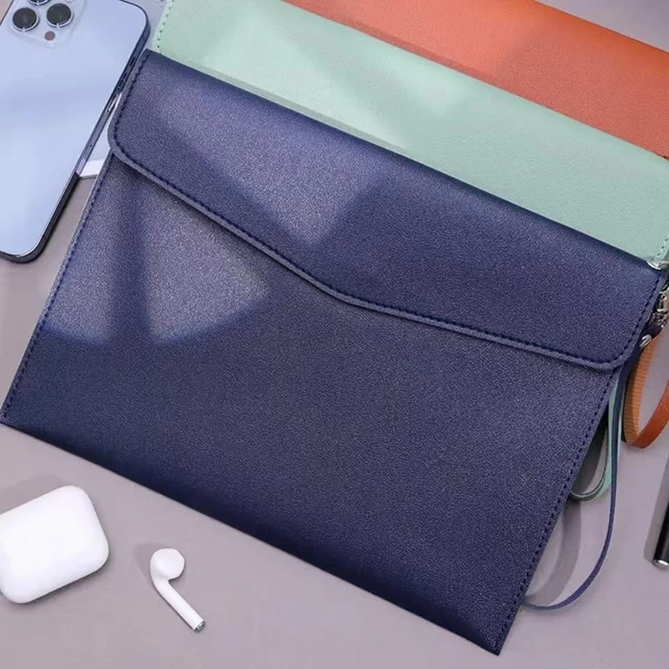 A4 A5 Leather Document Pouch Document Organiser Leather File Folder Briefcase File Bag File Organizer Pouch With Handle