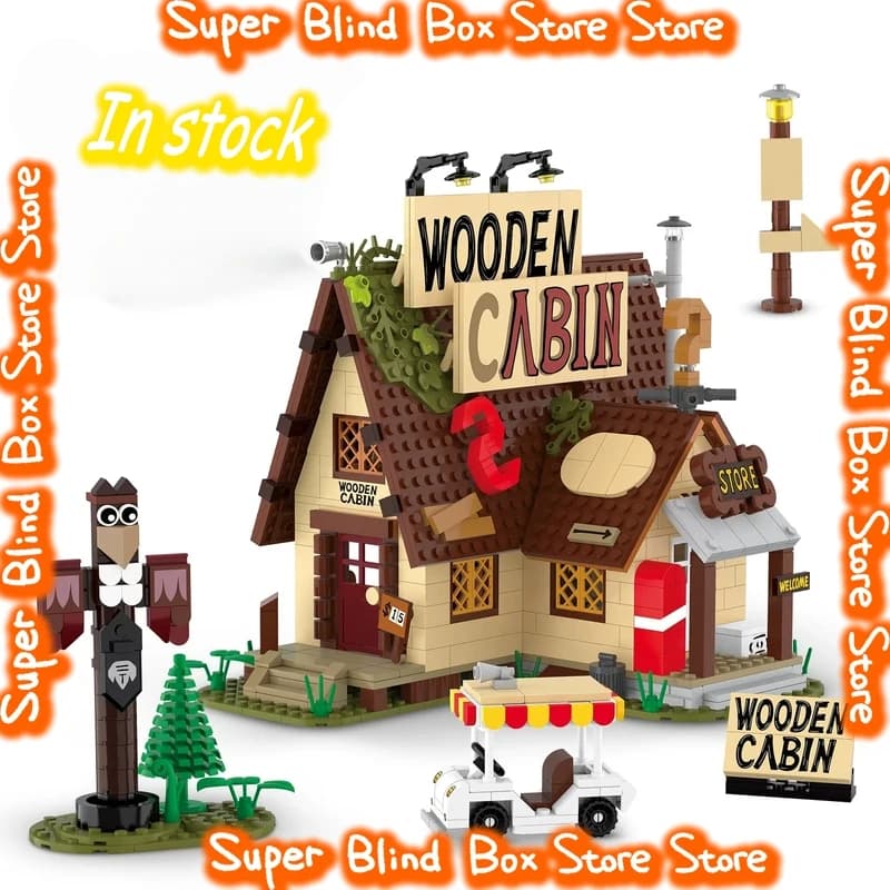 Gaoqi YC598 Gravity Falls Casetta in Legno Costruzioni 1047 Pezzi Giocattolo Educativo da Assemblare Street View Set Regalo di Compleanno