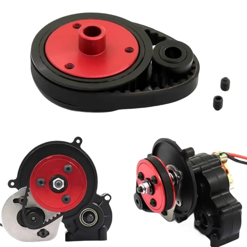 Sistema di ingranaggi di trasmissione con trasmissione a cinghia da 3.2/5.0mm per 1/10 RC Car Crawler Axial SCX10 e SCX10 II 90046 Upgrade accessorio per parti fai da te