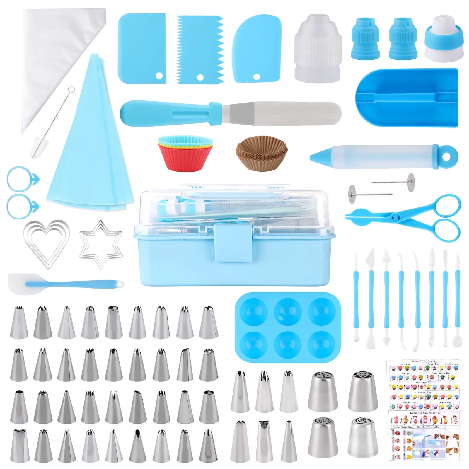 Pipe decoration set 238 pieces, pipe decoration tool set, bread baking supplies