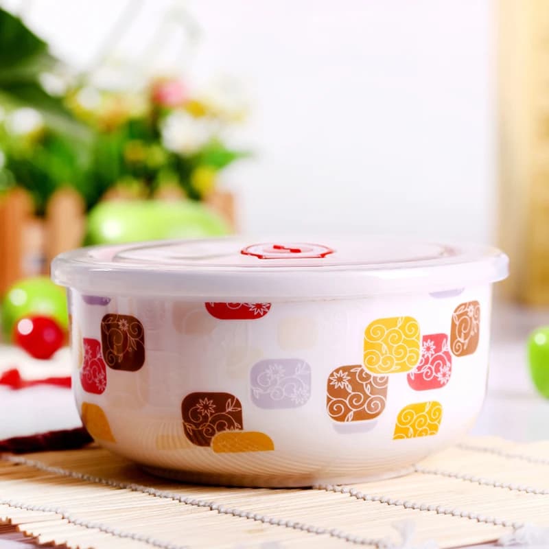 6 pollici, porcellana in porcellana, ciotola di riso in ceramica, portapranzo per bambini, contenitore per alimenti, per servire dessert in buffet e feste, cassaforte per microonde