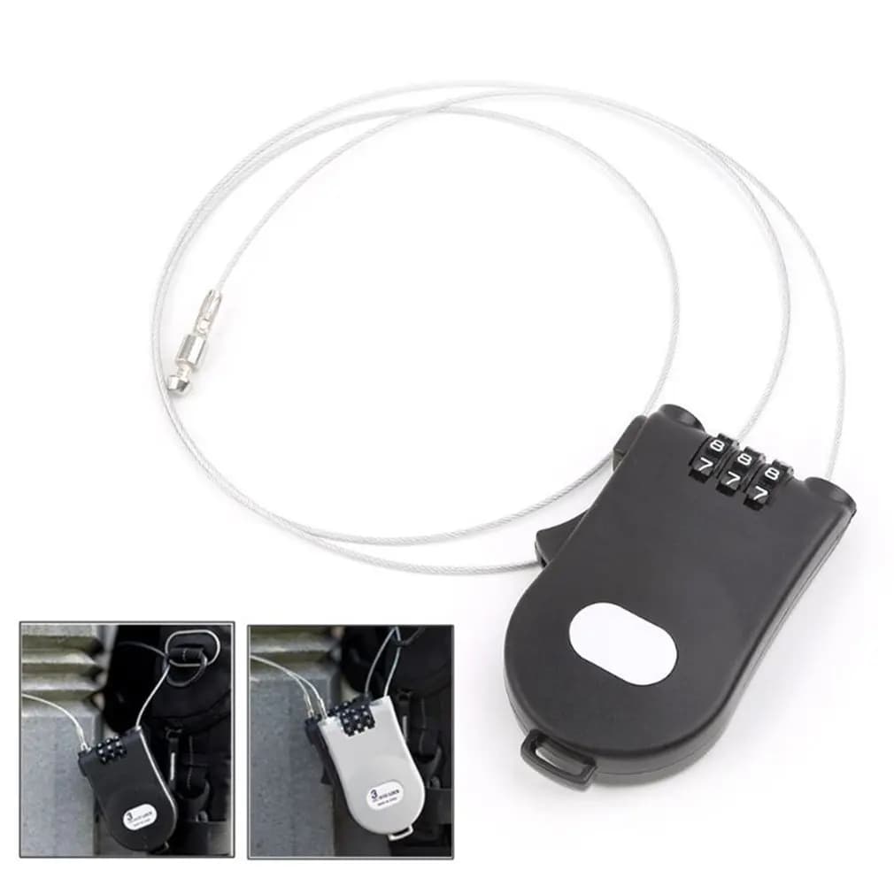 Blocco password Blocco codice per bici Cavo telescopico Cavo in acciaio Valigia Auto Slitta Casco da bicicletta Ruota codice ad alta precisione Hot