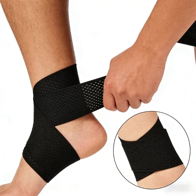Tutore di supporto per caviglia sportivo da 1/2 pezzi, alta elasticità e traspirante, manica di compressione per caviglia, adatto per lo sport e il fitness