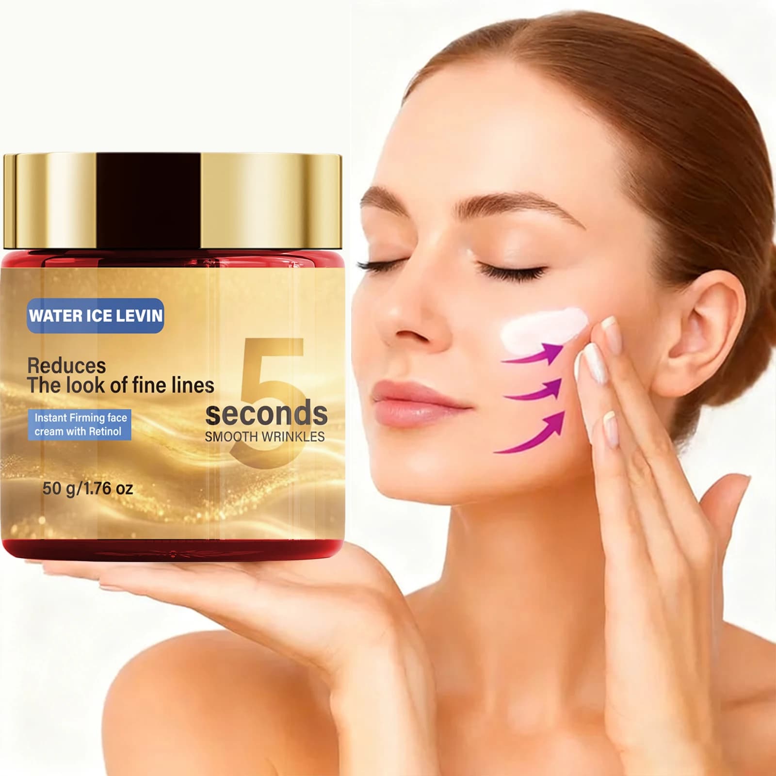 Retinol Collagen Face Cream, Instant Firming & Moisturizing to Smooth Fine Lines