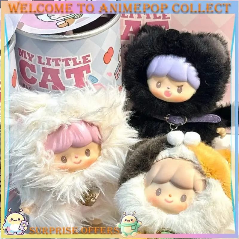 Finding Unicorn Authentic New zZoton Zhuodawang My Little Cat Vinyl Full Case Box Set Blind Box Cute Collectible Desk Decor Toy