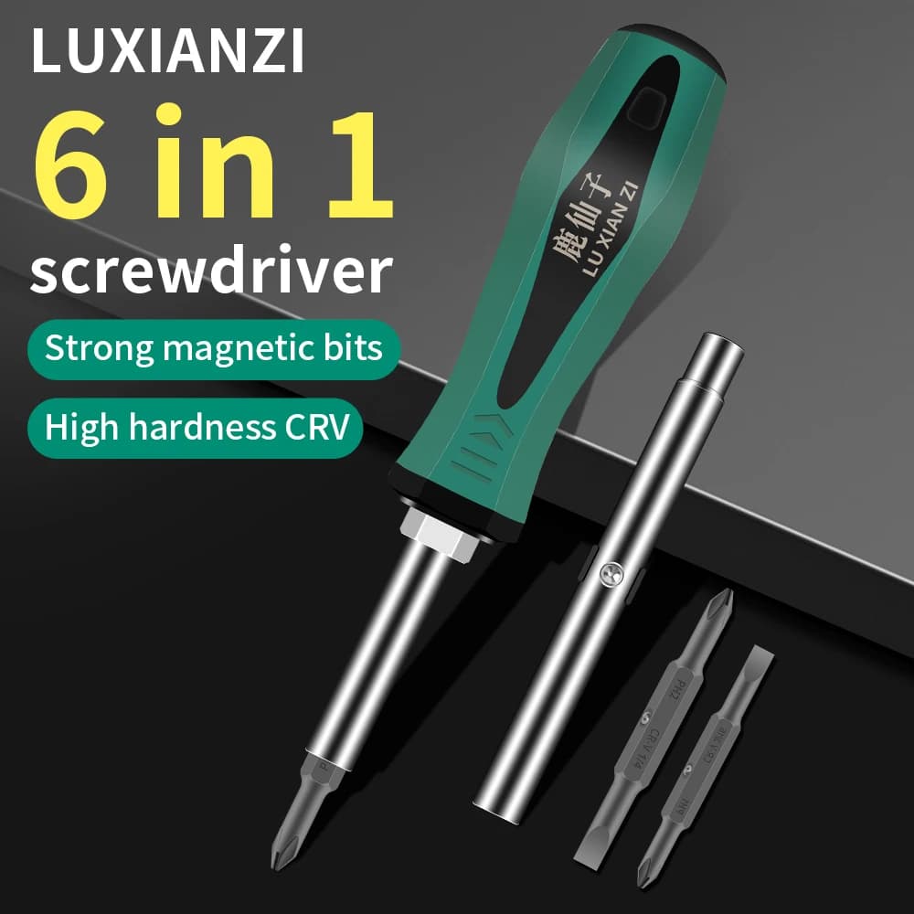LUXIANZI Cacciavite Multifunzionale Punte Magnetiche Phillips Con Intaglio Per Il Telefono Mobile Strumento di Riparazione Del Computer Portatile Cacciavite A Doppia Testa
