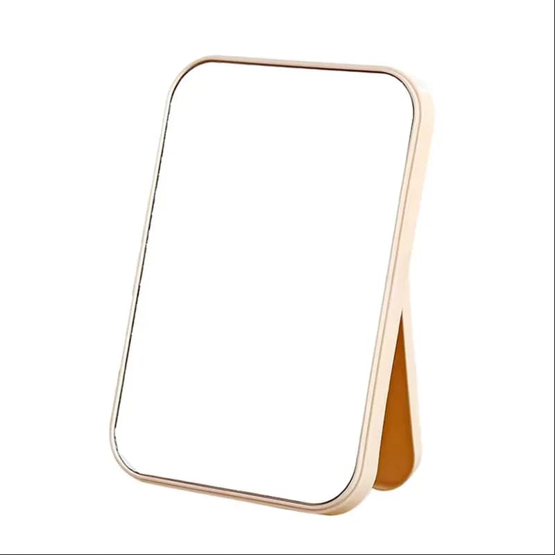 Specchio per il trucco pieghevole portatile: stile quadrato semplice, applicabile al desktop, specchio decorativo per bagno e camera da letto