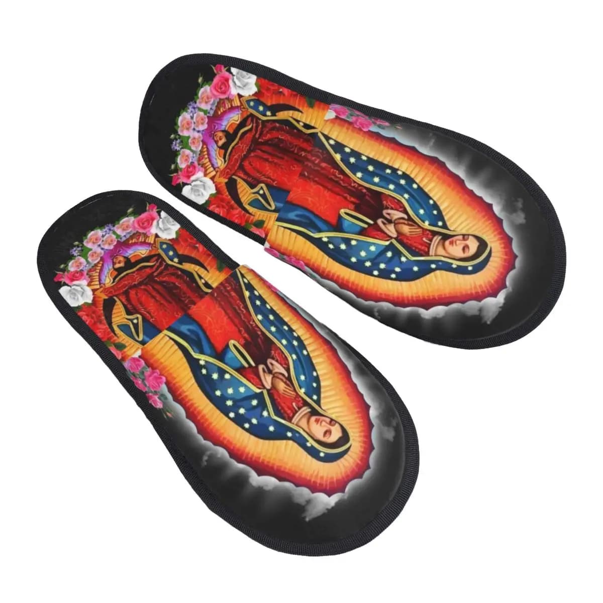 Women's Soft and Hot Memory Foam Slippers Mexico Catholic Home Slippers