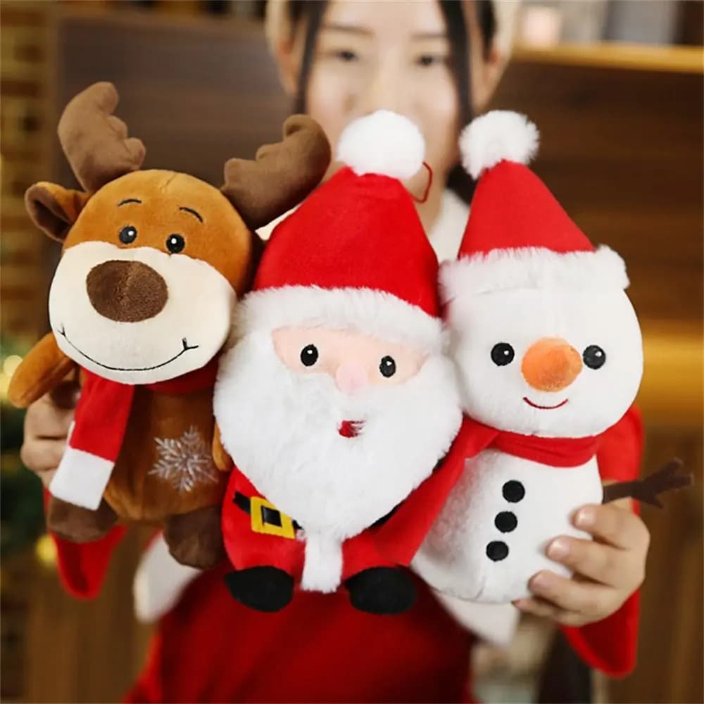 Pillow Stuffed Animal 23/40/50CM Santa Claus Christmas Elk Stuffed Snowman
