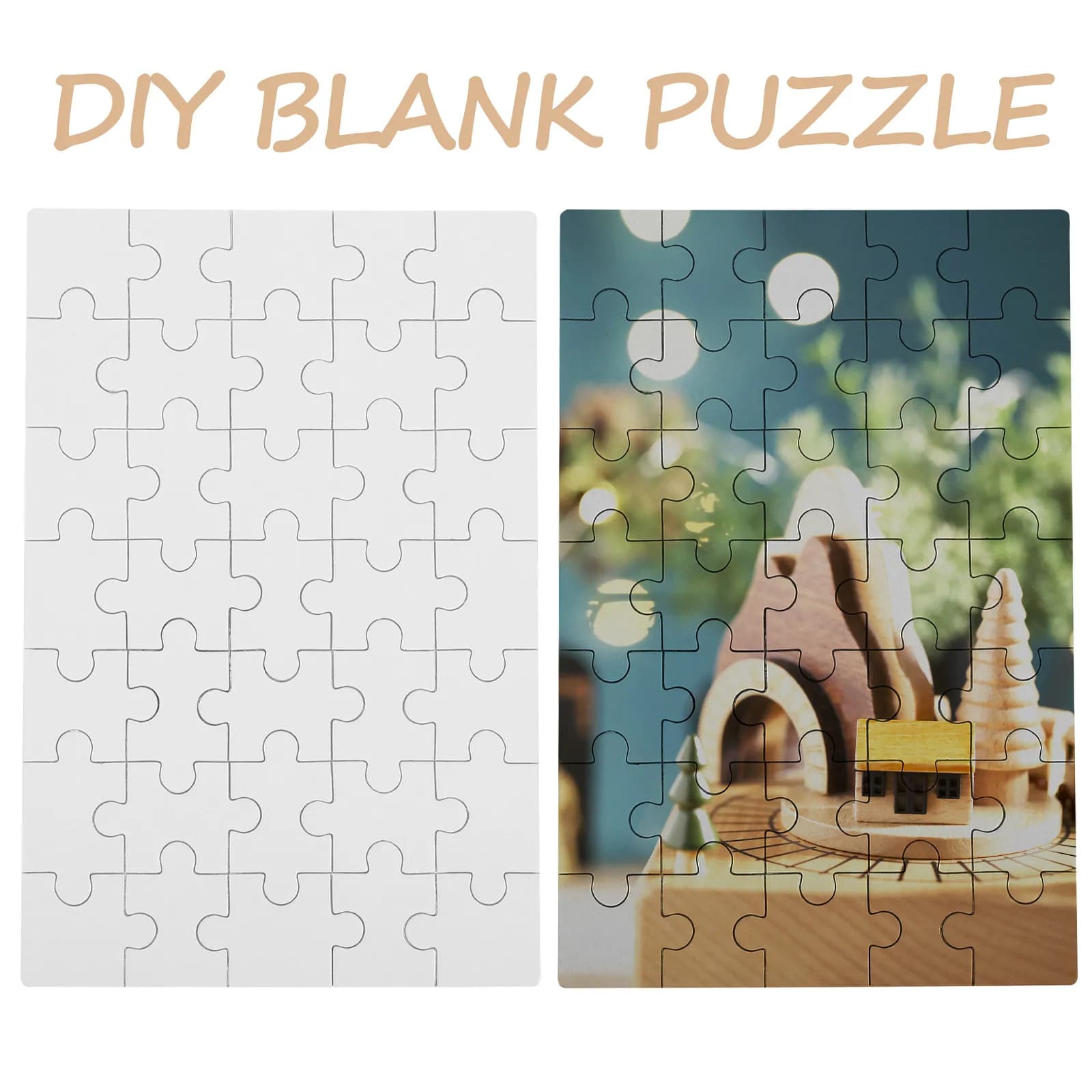 10 fogli puzzle fai da te fornitura vuota trasferimento di sublimazione puzzle scheda termica puzzle bianco giocattolo cognitivo per