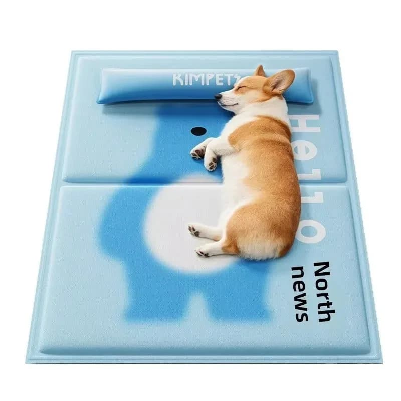 Tappetino Refrigerante per Animali Domestici Serie Polar, Tappetino Estivo in Gel per Cani con Supporto per il Collo, Traspirante e Impermeabile per Uso Interno