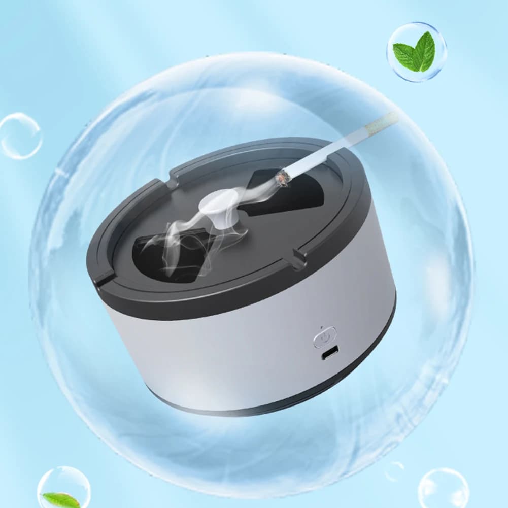 Ashtray Air Purifier Smoke Removal Air Purification Ashtray Cigarette Smoke Ashtray Portable Ash Tray for Home Indoor Office