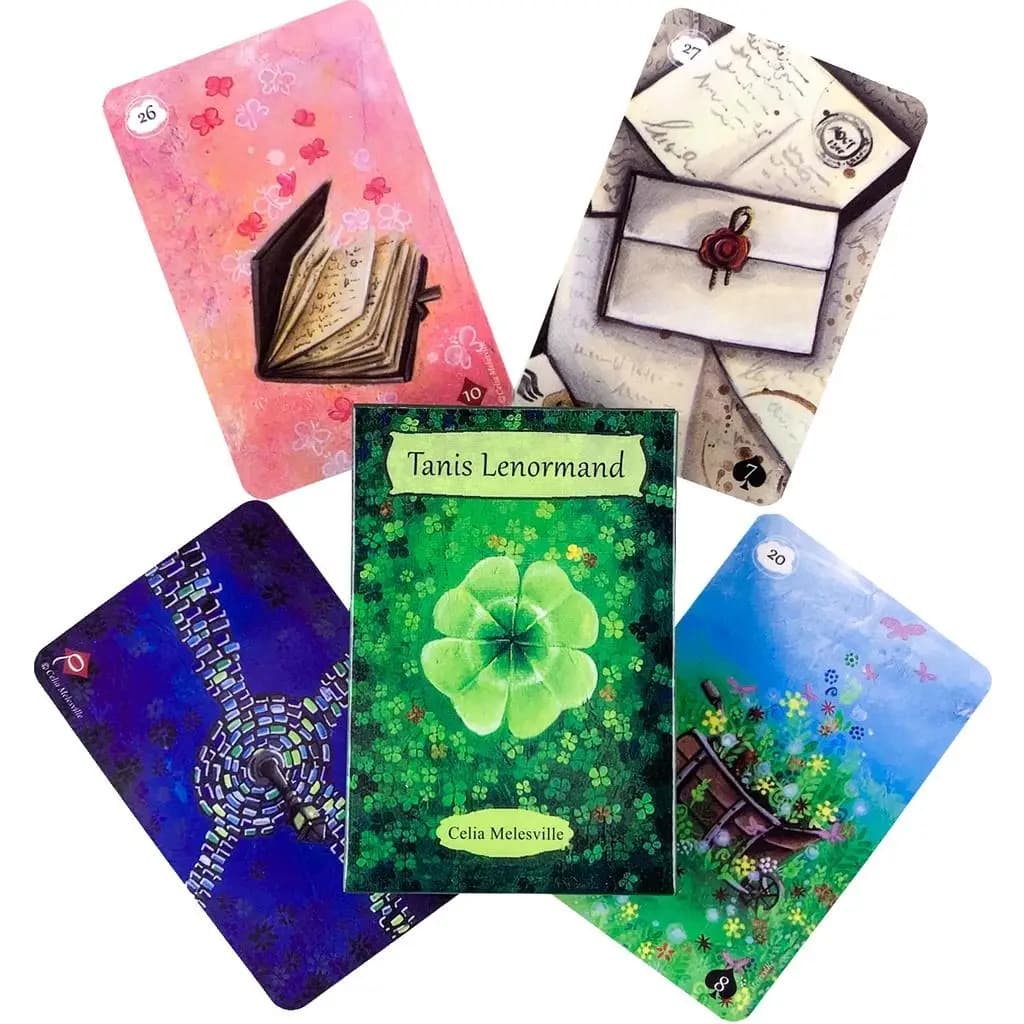 Carte Oracolo Tanis Lenormand 9*6cm, Gioco da Tavolo per Famiglia e Feste, Carte per Divinazione e Destino