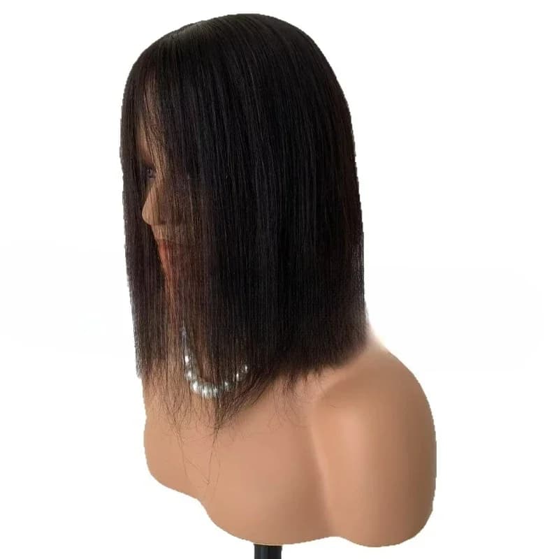 Consegna singola di blocchi di capelli a fori fini, con gancio e applicazione manuale, imitazione di capelli veri per lavorazione a maglia a mano completa.