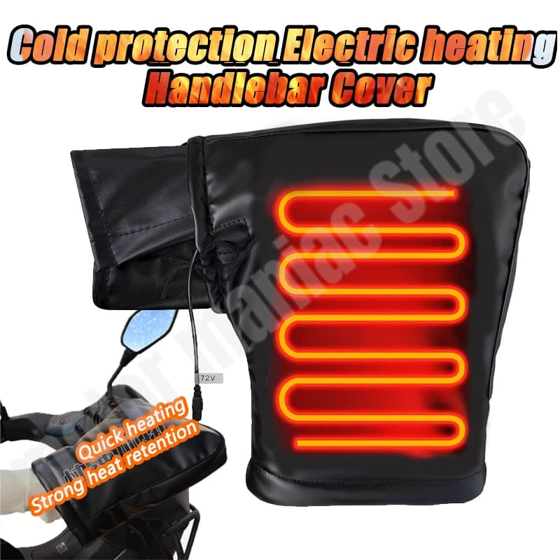 Guanti con impugnatura riscaldata per moto elettrica Guanti da moto impermeabili Riscaldamento Manicotti caldi Ricarica USB Accessori per motoslitta