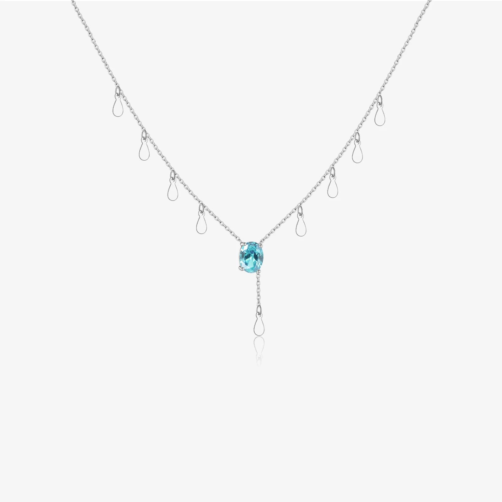 VEWANT Women New 925 Sterling Silver Blue Zircon Long Chain Adjustable Necklace 2024 Fine Luxury Choker Women Jewelry