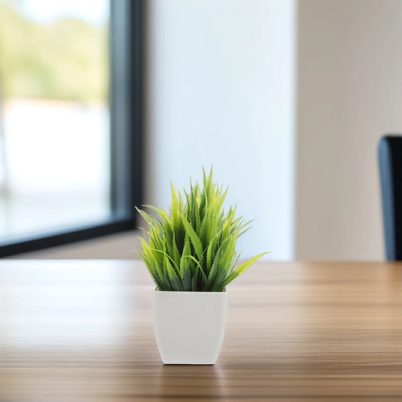 2 Pieces of Artificial Bonsai, Small Fin Plants in Vase, Realistic Simulation of Interior Vegetation, Desk Decoration, Small Indoor Plants