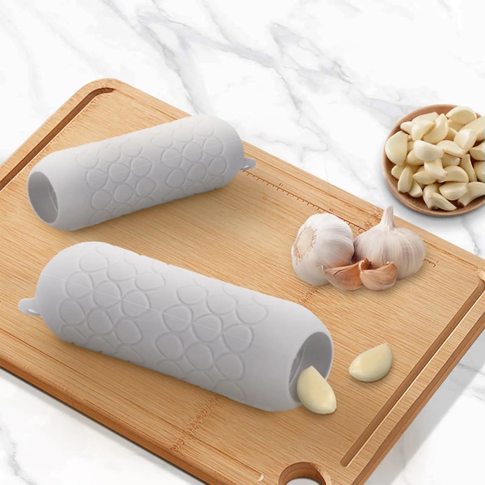 Garlic Peeler Tube Silicone Tube Roller for Easy Skin Removal Garlic Stripper Quick to Peeled Garlic Cloves Kitchen Gadgets