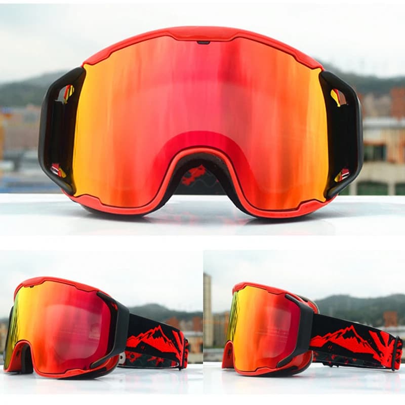 JSJM Nuovi Occhiali da Sci Uomo Donna Doppio Strato Anti-Fog Grandi Occhiali da Sci Inverno Esterno Antivento Protezione Occhiali da Sci Snowboard