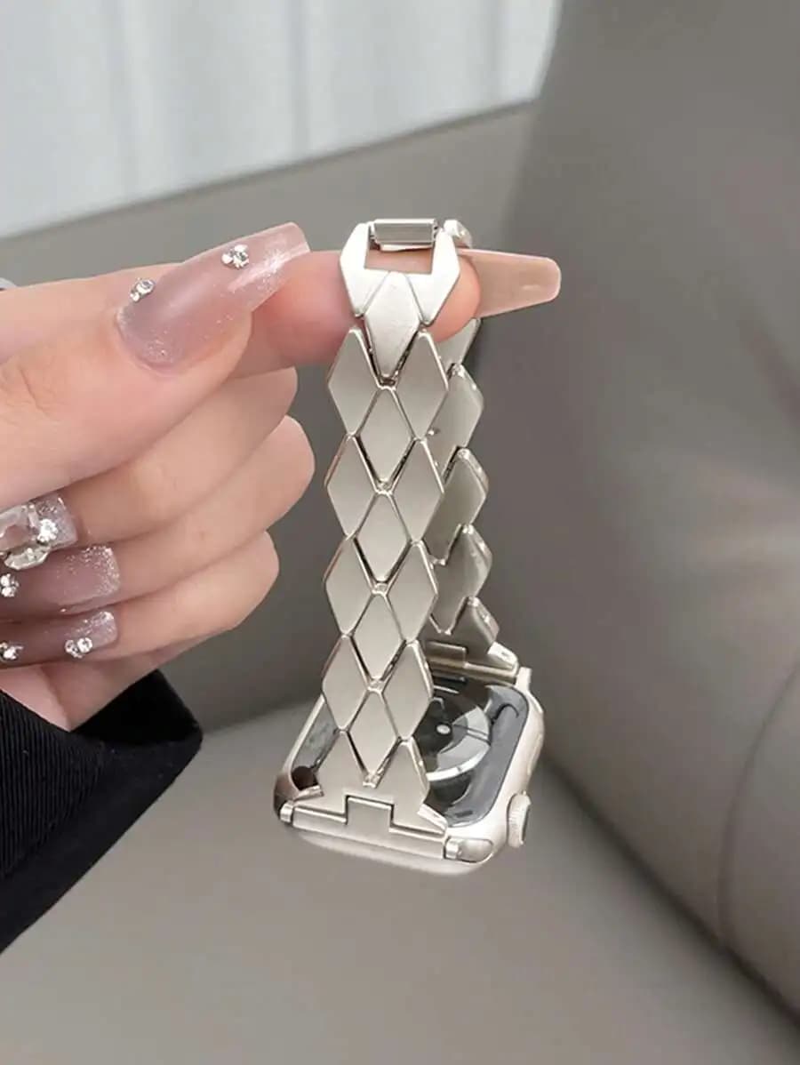 1pc Women's New Starry Metal Bracelet, Compatible With Apple Watch Bands 44mm, 40mm, 45mm, 41mm, 42mm, 46mm, 38mm, Ultra 2,