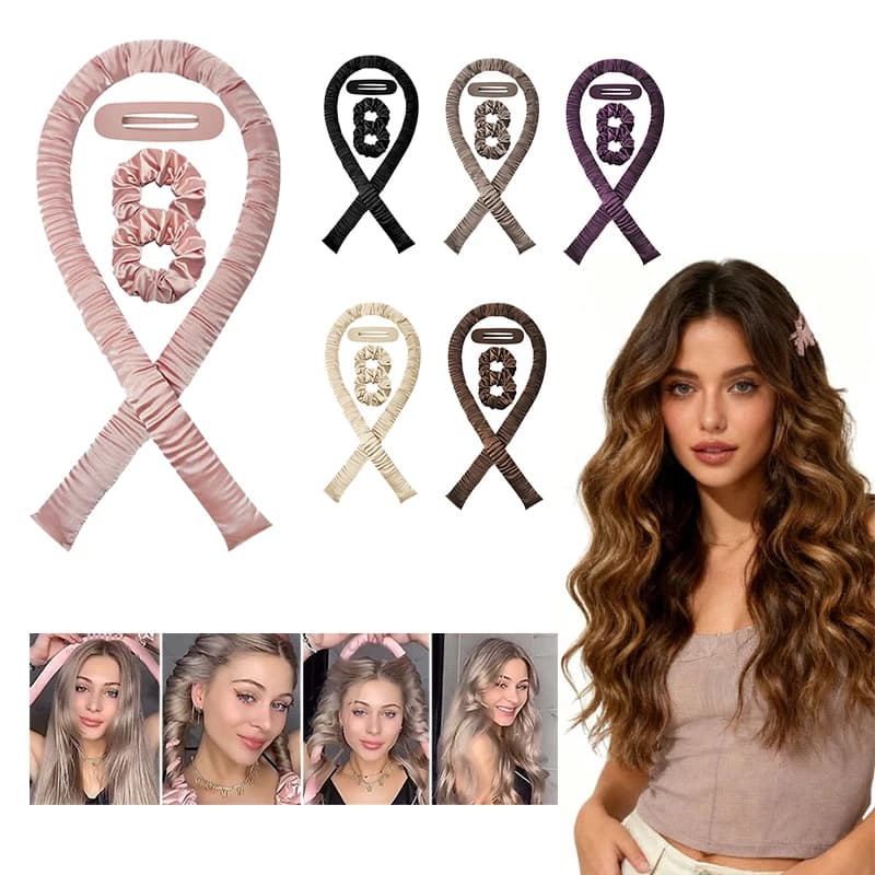 Set di 4 Bigodini Senza Calore, Accessori per Capelli, Morbidi Arricciacapelli, Strumento per lo Styling