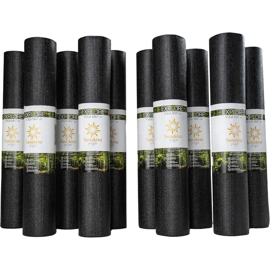 Yoga Mat Explore from 10 pieces Training Mat 68 x 24 Non-slip Training Mat 4 mm thick Gym Anti-scratch Mat Disposable Yoga Mats for Home Training