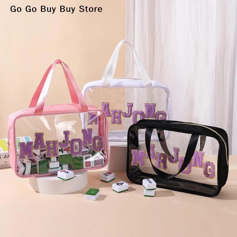 Nuova Borsa per Tessere Mahjong Impermeabile, Grande Contenitore Portatile per Tessere Mahjong, Organizer per Ufficio, Studio, Casa, Viaggi, Adulti e Adolescenti