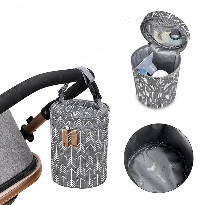 Portabiberon portatile da appendere, portaborse da viaggio, porta latte materno, borsa termica per neonati