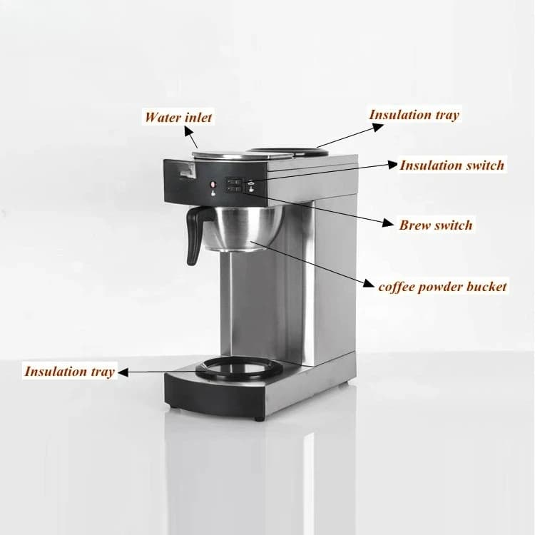 Caffettiera in acciaio inossidabile RH330 e caffettiera commerciale