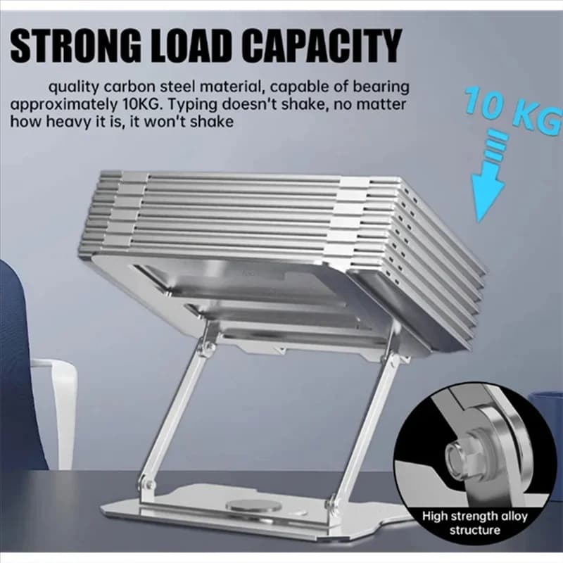 360 ° Supporto girevole per laptop pieghevole con supporto per tablet pieghevole regolabile in altezza per dispositivi