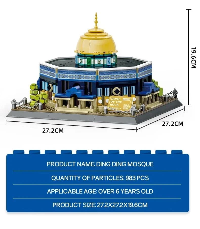 Architettura del Islamismo di fama mondiale KAABA Building Block Toys Arabia Saudita Grande Moschea della Meca Modello Mattoni Collezione Regali