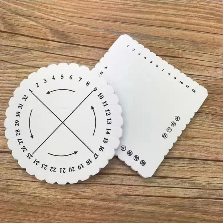 Round&Square Bracelet Knitting Disc Disk Tray Braided Rope Knot Knitting Weaving Jewelry Desgin Board