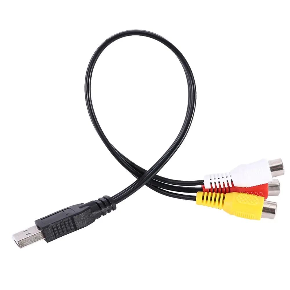 Cavo convertitore USB 2.0 da maschio a femmina, cavo AV maschio USB, cavi video, adattatore video