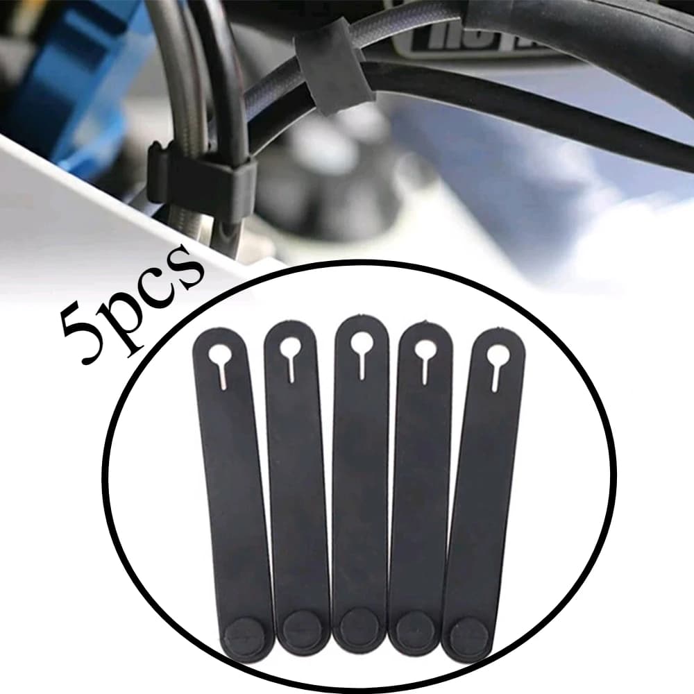 5 pz/1 set Universale 9 cm Moto Nero Elastici Telaio di Fissaggio Fascette Cablaggio Cables Accessori Moto