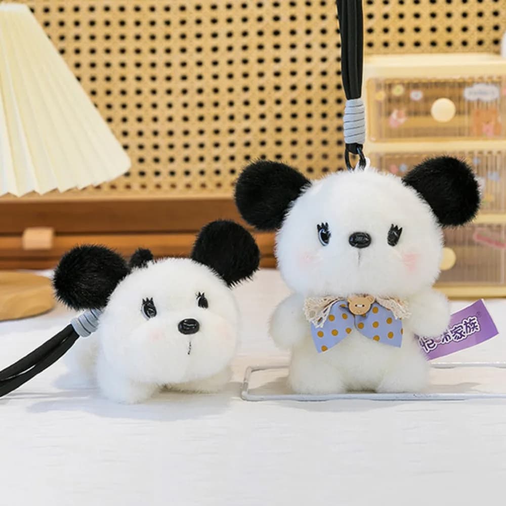 Ciondolo per Zaino a Forma di Orsetto, Coniglio, Topo, Gatto, Portachiavi Peluche a Forma di Cane Cartone Animato, Decorazione per la Casa
