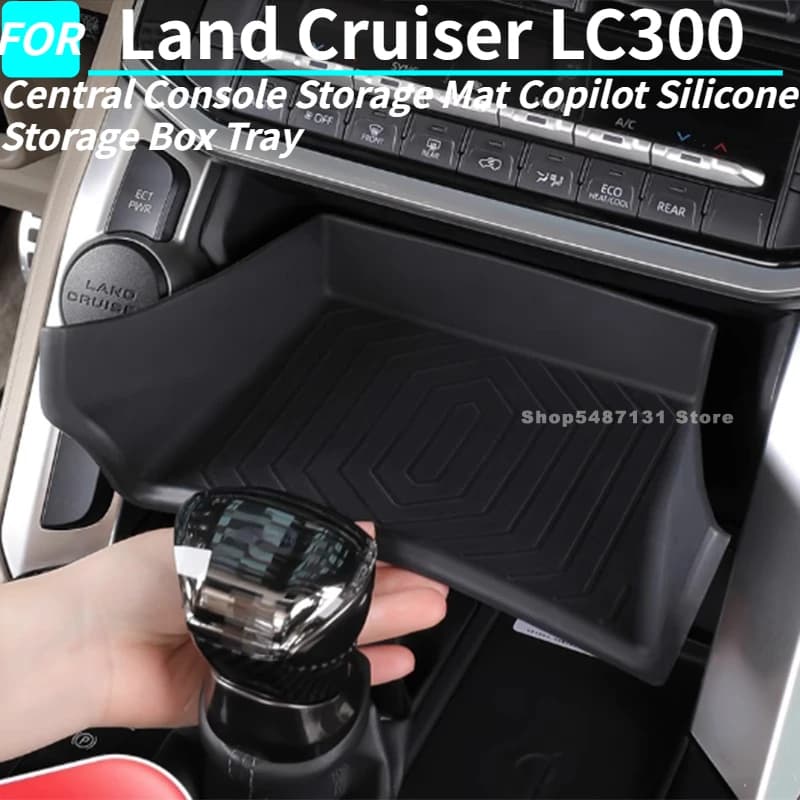 Console centrale Tappetino portaoggetti Copilota Scatola portaoggetti in silicone Vassoio per Land Cruiser LC300 Accessori interni 2022 2023 2024 2025