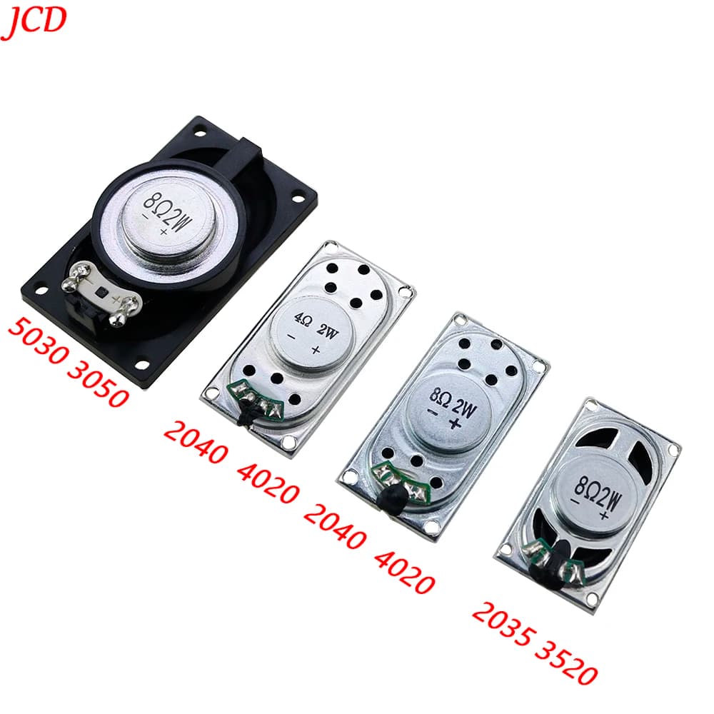 2 pz/set altoparlante quadrato 2035 3520 2040 4020 5030 3050 4 r2w 8 r2w 2W 4R 2W 8R altoparlante per Laptop altoparlante magnetico integrato