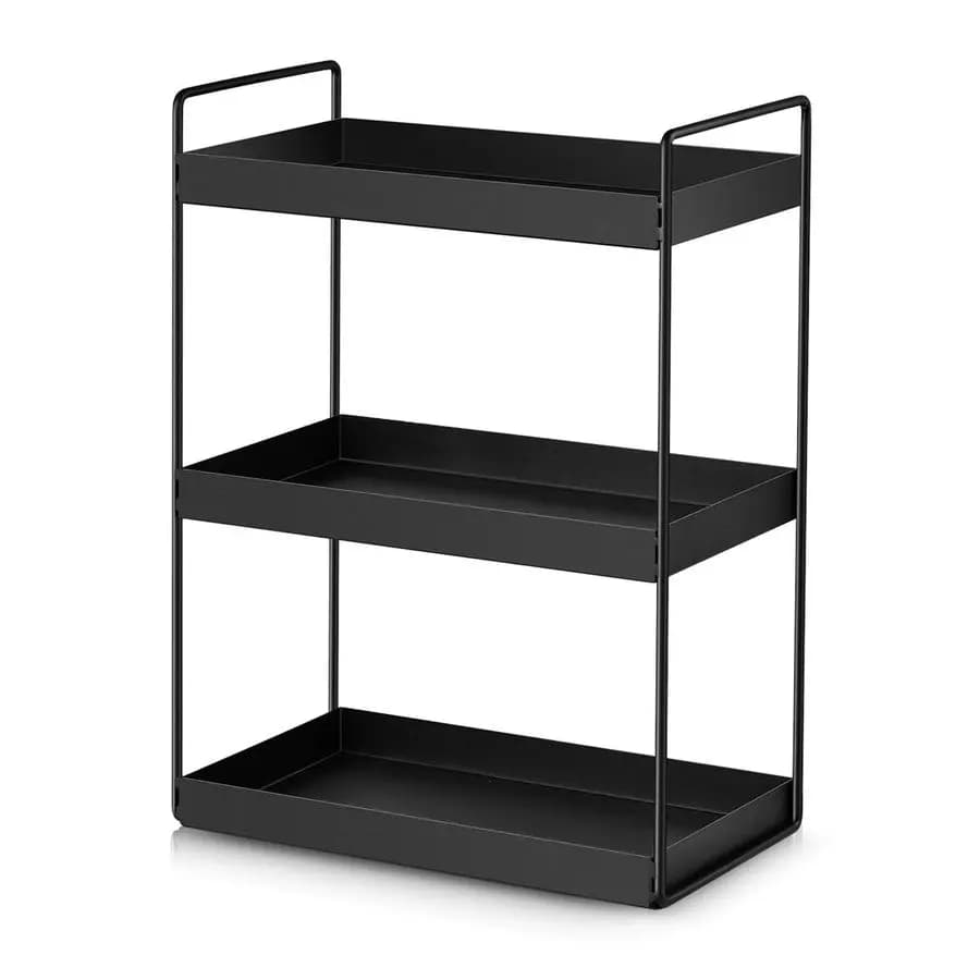Bathroom Standing Organizer Makeup Tray Cosmetic Amp Makeup Holders Kitchen Spice Shelf Standing, Black