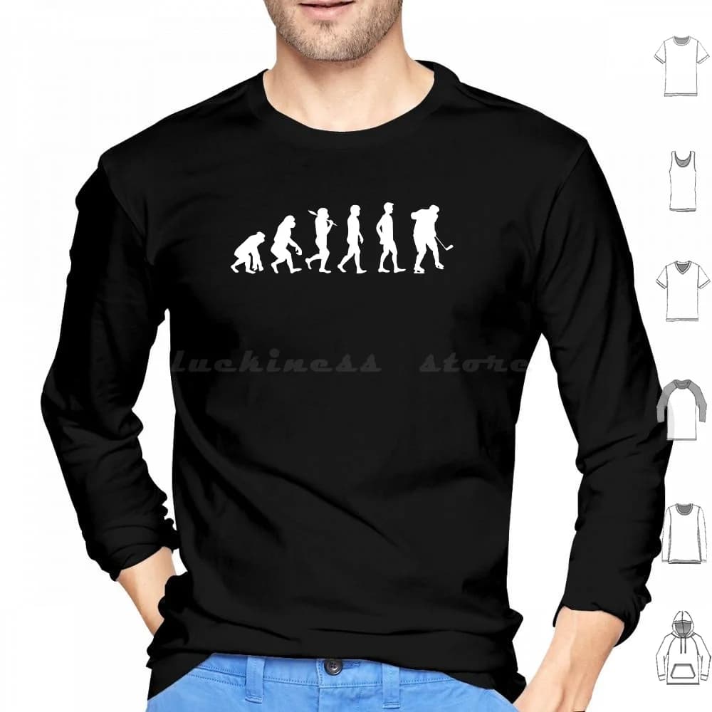 Patinatore di hockey su ghiaccio Sciatore Sci Evoluzione Regalo di festa Felpe con cappuccio Manica lunga Sci Pattinaggio su ghiaccio Hockey su ghiaccio Sci Sci Skier Ice Rink