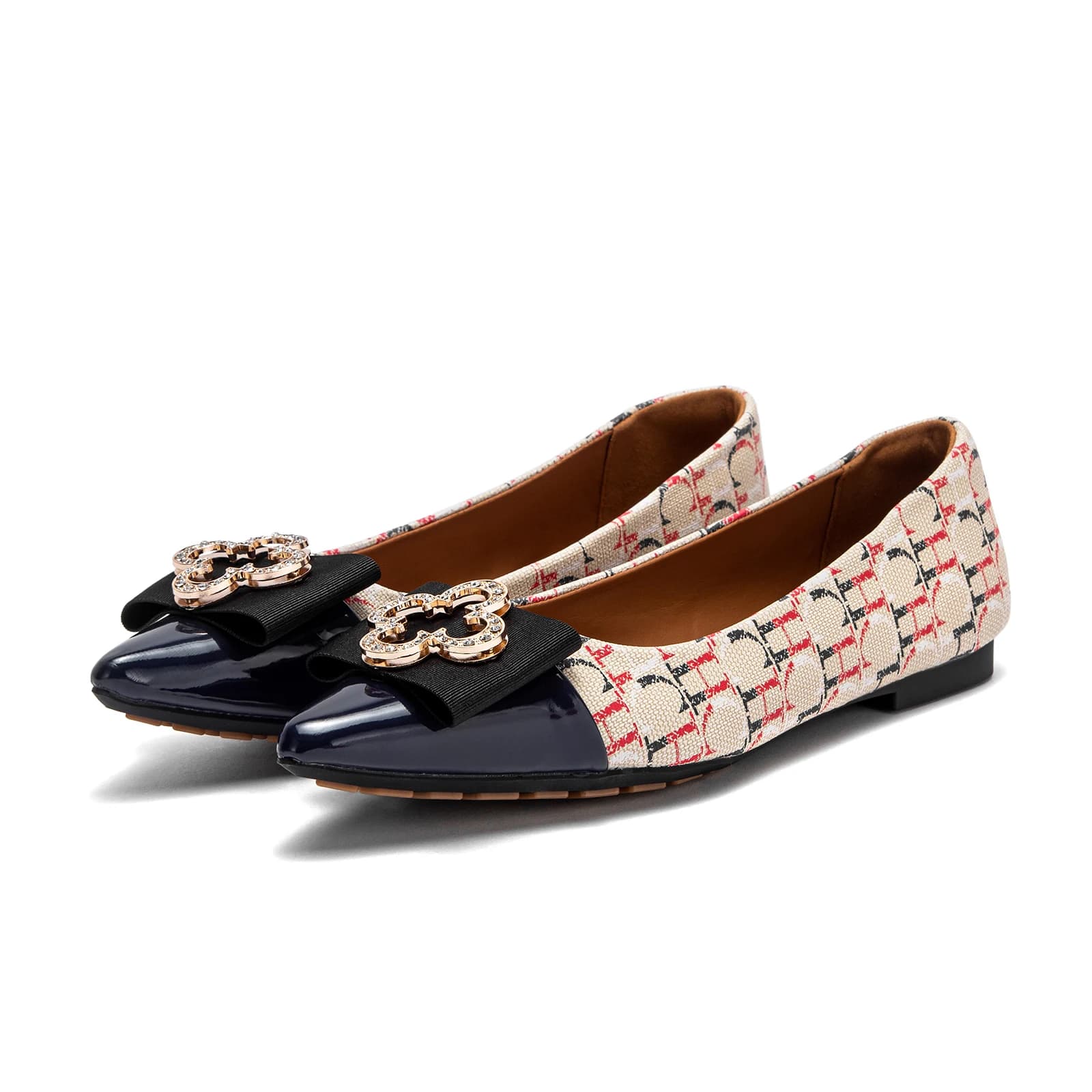 Scarpe Le Fu da Donna 2026 Nuovo Design con Inserti Comode Scarpe Basse Nere Antiscivolo