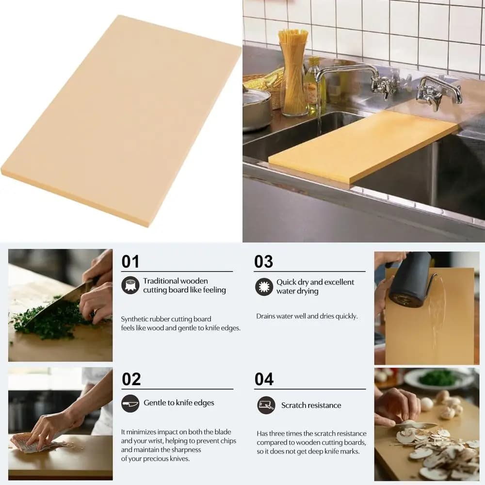 Home Use rubber cutter in kitchen, 16,5 x 9,8 x 0.5 inch, made in Japan, durable and easy to clean