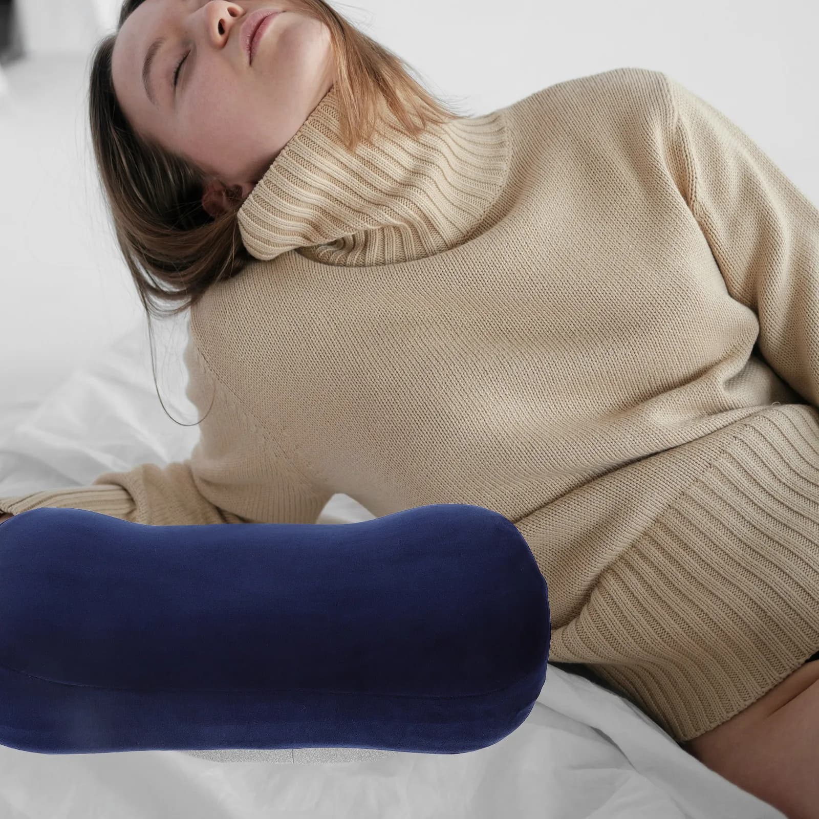 Cuscino Cervicale Portatile Confortevole, Supporto Ergonomico per Collo, Schiena e Lombare, per Auto, Viaggi, Casa, Ufficio e Sonno